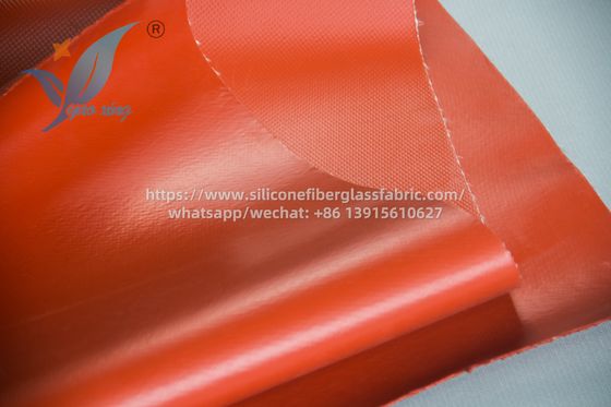 1.5mm Διπλό πλευρικό ύφασμα με επικαλυπτό σε σιλικόνη από γυαλί ίνες για συνδέσμους αγωγών