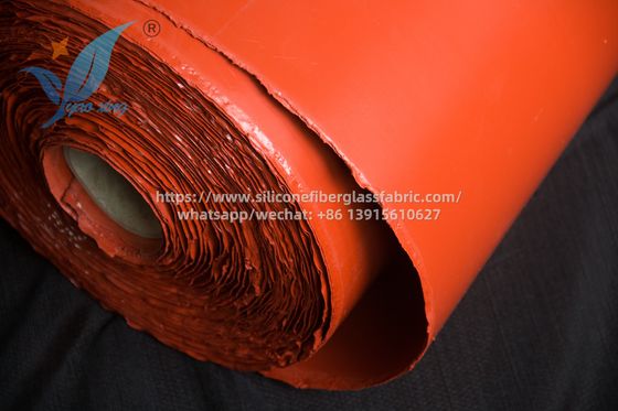 2.5mm Twill Weave Silicone Fabric 50m μήκος ανθεκτικός στη θερμότητα βαρύ φορτίο για περιβάλλον υψηλής θερμοκρασίας