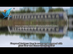 Επένδυση στρώματος λευκό πλεκτό επένδυση πυρόστακτο κάλυμμα